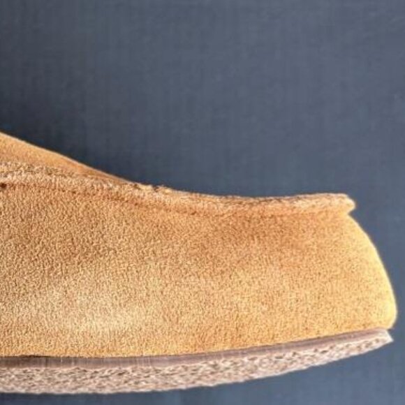 NIB New Nordstrom MICAH Suede Moccasin Slippers in Chestnut, Men’s Size 9-10 - Picture 14 of 16